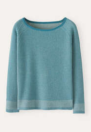Two-toned rib sweater, Soft turquoise, webstill