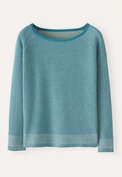 Two-toned rib sweater, Soft turquoise, webstill
