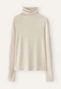 Funnel-neck top, Ecru, webstill
