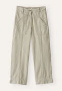 Cropped seam-detail trousers, Sage grey, webstill