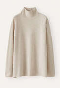 Garter-stitch sweater, Ecru fawn, webstill