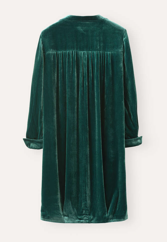 Velvet dress, Bottle green, completeTheLook