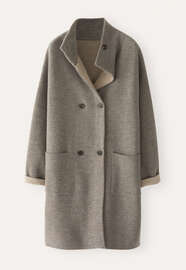 Collared coatigan, Taupe, webstill