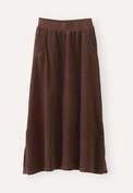 A-line cord skirt, Chocolate, webstill