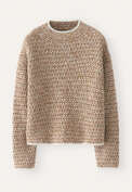 Stitch-detail sweater, Rust grey, webstill
