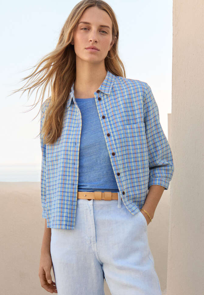 Checked shirt, Ocean blue, completeTheLook
