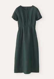 Pleated dress, Green ink, webstill