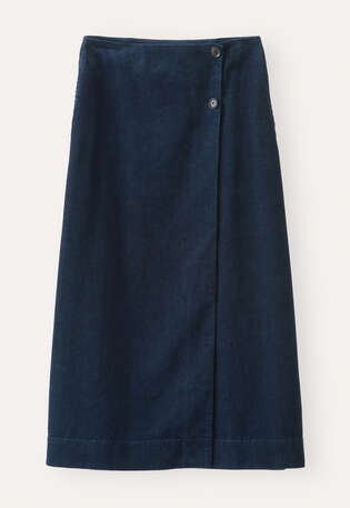 Wrap over skirt, Dark petrol, webstill