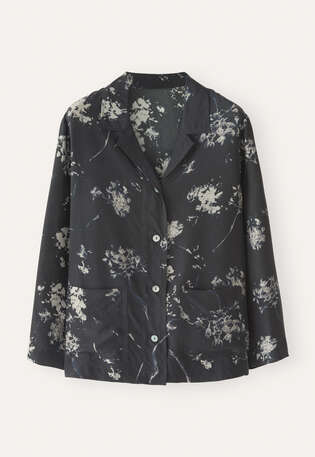 Printed silk pyjamas, Soft midnight, webstill