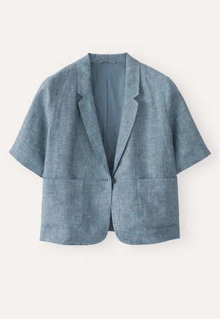 Short-sleeve jacket, Aqua petrol, webstill