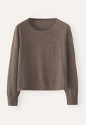 Crew-neck sweater, Nut brown, webstill
