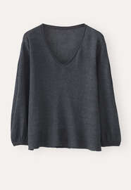 V-neck sweater, Petrol grey, webstill