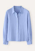 Curved-sleeve blouse, Lilac blue, webstill