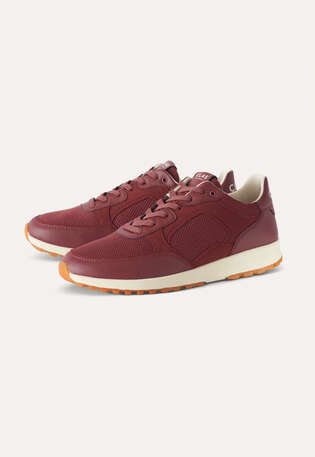 Lace-up trainers, Bordeaux grape, webstill