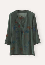 Printed blouse, Dark forest, webstill