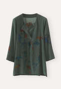 Printed blouse, Dark forest, webstill