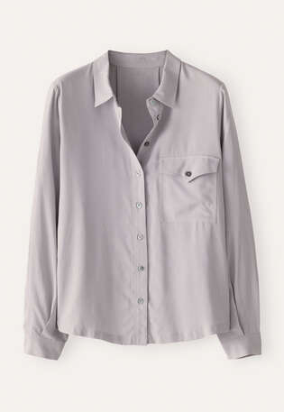 Patch pocket blouse, Pale mink, webstill