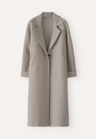 Double-faced coat, Soft taupe, webstill