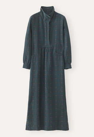 Checked dress, Petrol, webstill