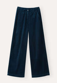 Straight-leg trousers, Black teal, webstill