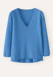 V-neck sweater, Soft marine, webstill