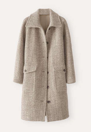 Herringbone coat, Natural fawn, webstill