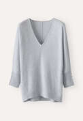 V-neck sweater, Sky grey, webstill