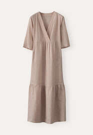 V-neck dress, Shell brown, webstill