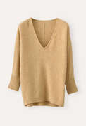V-neck sweater, Soft mustard, webstill