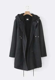 Faux-fur lined parka, Washed black, webstill