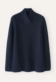 Long ribbed sweater, Midnight, webstill