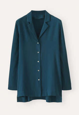 Revere-style collar shirt, Dark teal, webstill