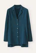 Revere-style collar shirt, Dark teal, webstill
