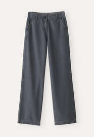 Straight-leg trousers, Petrol grey, webstill