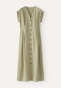 Button-through dress, Pale sage, webstill