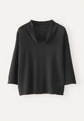 Cowl-neck sweater, Charcoal, webstill