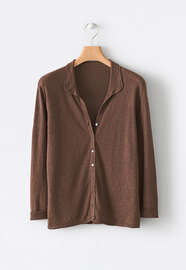 Collared cardigan, Walnut, webstill