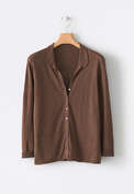 Collared cardigan, Walnut, webstill