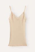 Lace-trim vest, Cream, webstill