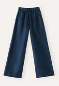 Wide-leg drawstring trousers, Blue petrol, webstill