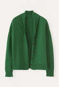 Shawl-collar cardigan, Emerald green, webstill