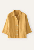 Double-breasted blouse, Ochre sand, webstill