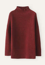 Reverse-stitch sweater, Flame red, webstill