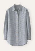 Gingham checked shirt, Natural ocean, webstill