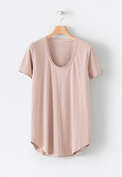 Scoop-neck T-shirt, Dusty pink, webstill