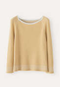 Two-toned rib sweater, Soft yellow, webstill