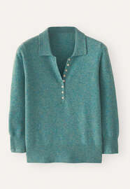 Collared sweater, Ocean turquoise, webstill