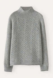 Cable-stitch sweater, Frosted blue, webstill