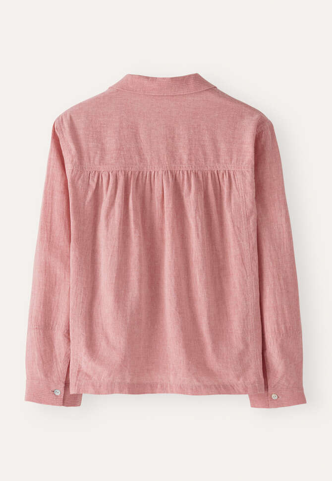 Round-collar shirt, Washed coral, completeTheLook