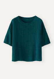 Short-sleeve sweater, Bottle green, webstill